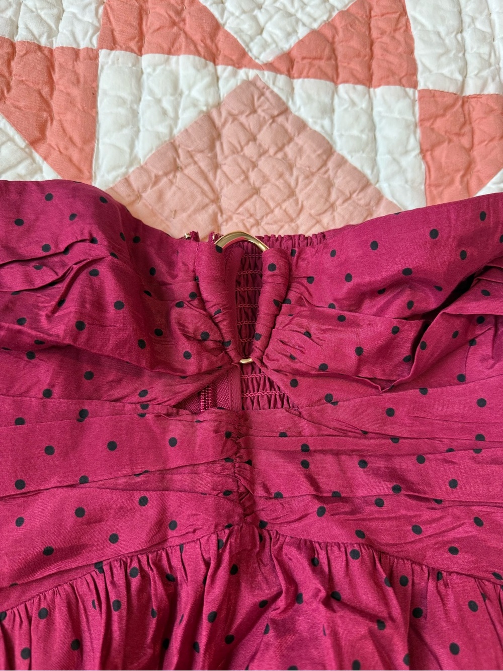 NWT A&F Strapless Polka Dot Dress - Picture 3 of 5